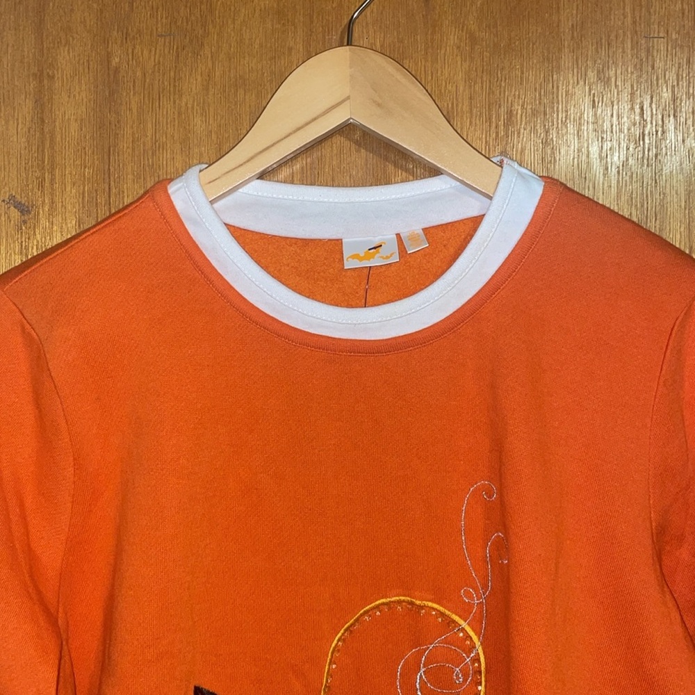 •HALLOWEEN SHOP•NWOT HAUNTED HOUSE EMBROIDERED & SEQUINS TOP SIZE LARGE (12-14) - Picture 9 of 9